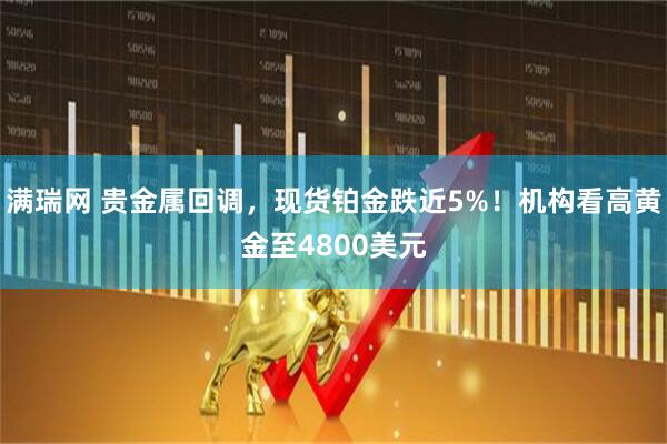 满瑞网 贵金属回调，现货铂金跌近5%！机构看高黄金至4800美元