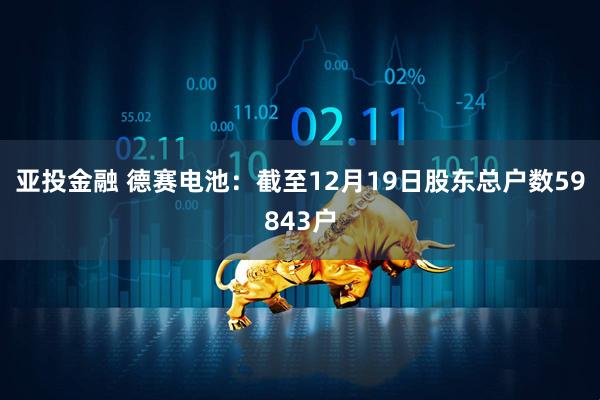 亚投金融 德赛电池：截至12月19日股东总户数59843户